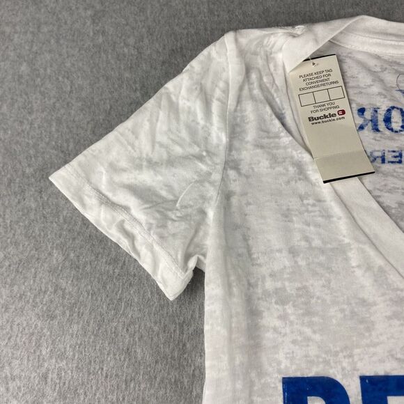 New Shirt Women's Good Work Make A Difference Small White Peace Love Japan Sheer - Picture 2 of 12